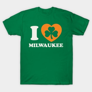 St Patricks Day Milwaukee Wisconsin Irish Shamrock Heart T-Shirt